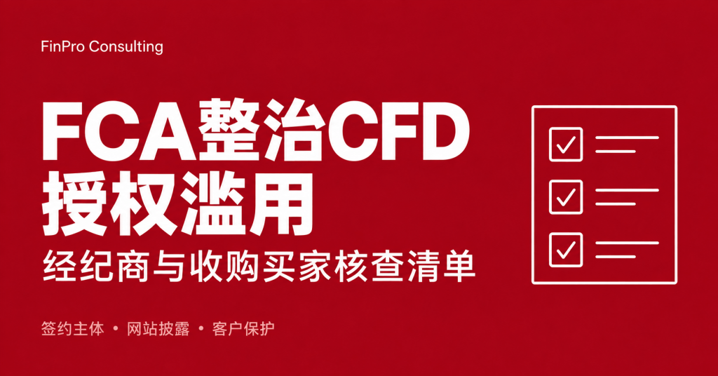 FCA授权边界与CFD经纪商收购尽调核查